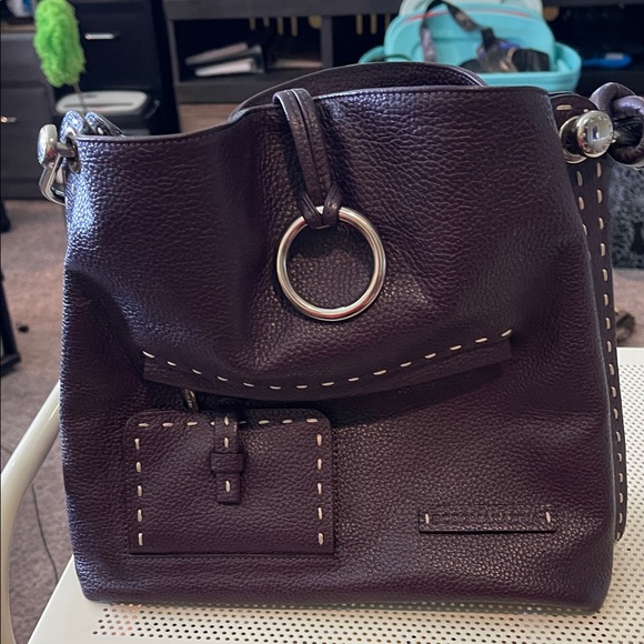 Elegant Eggplant Purple Leather Handbag - Picture 12 of 12